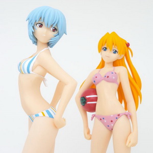 Evangelion Ayanami Rei & Souryuu Asuka Langley summer beach