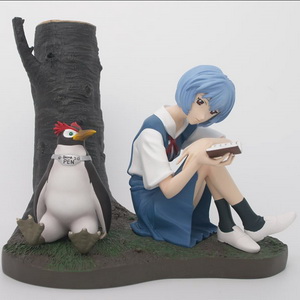 Evangelion Ayanami Rei reading a book