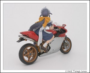 Mahoro-san with sports bike