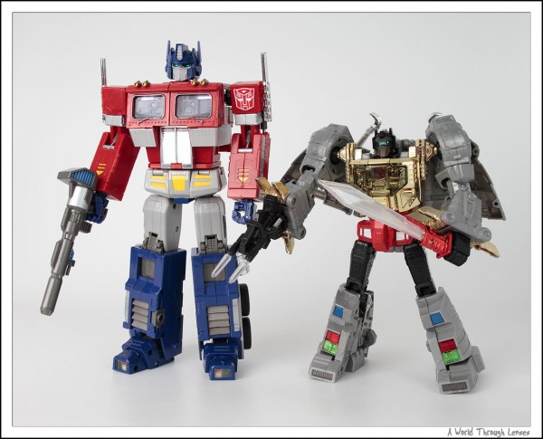 Grimlcok and Optimus Prime